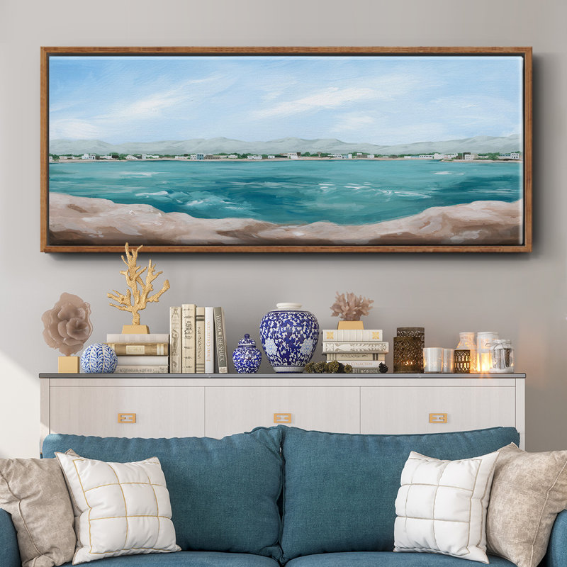 Turquoise Isle III - toile encadrée, H 24 po x l 60 po