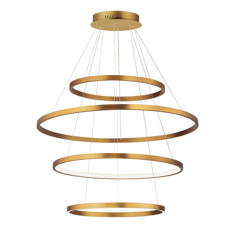 Luminaire suspendu 5 lumières Groove Groove, Doré