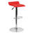 Murphy Vinyl Adjustable Height Barstool with Solid Wave Seat and Chrome Base-833214623