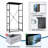 4 Drawer Dresser for Bedroom, Narrow Chest of Drawers, Wooden Top and Study Iron Frame 18"x37.5"-(WxH)