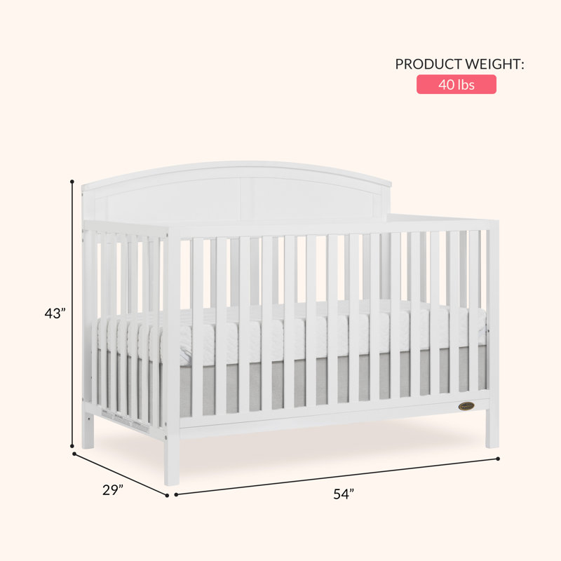 Lit de bébé convertible 5 en 1 Jpma & Greenguard Gold certifié Sherbrooke, Blanc