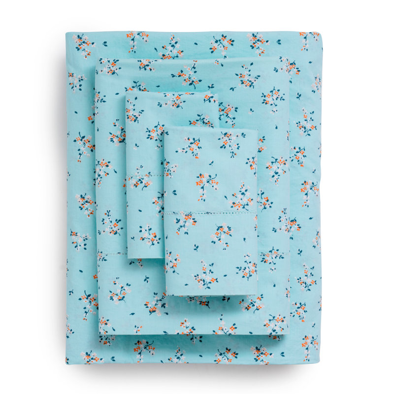Ensemble de draps en percale 100% coton 200 fils Ayla, Grand