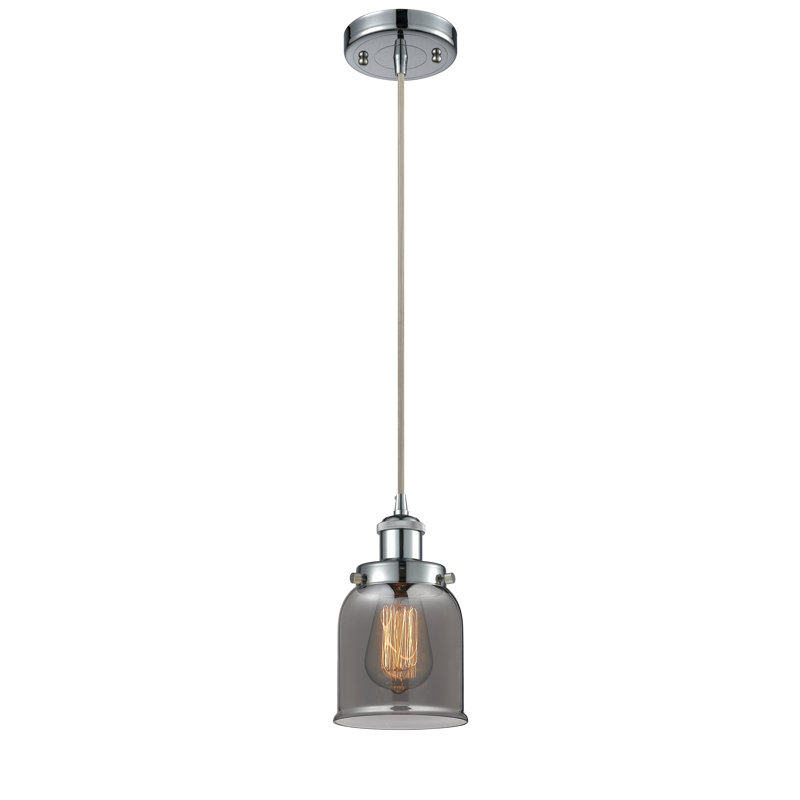 Clara 1 - Light Single Pendant, LED, Plated Smoke, Polished Chrome