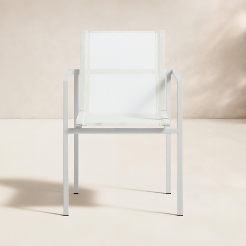 Skiff Outdoor Dining Armchair, White