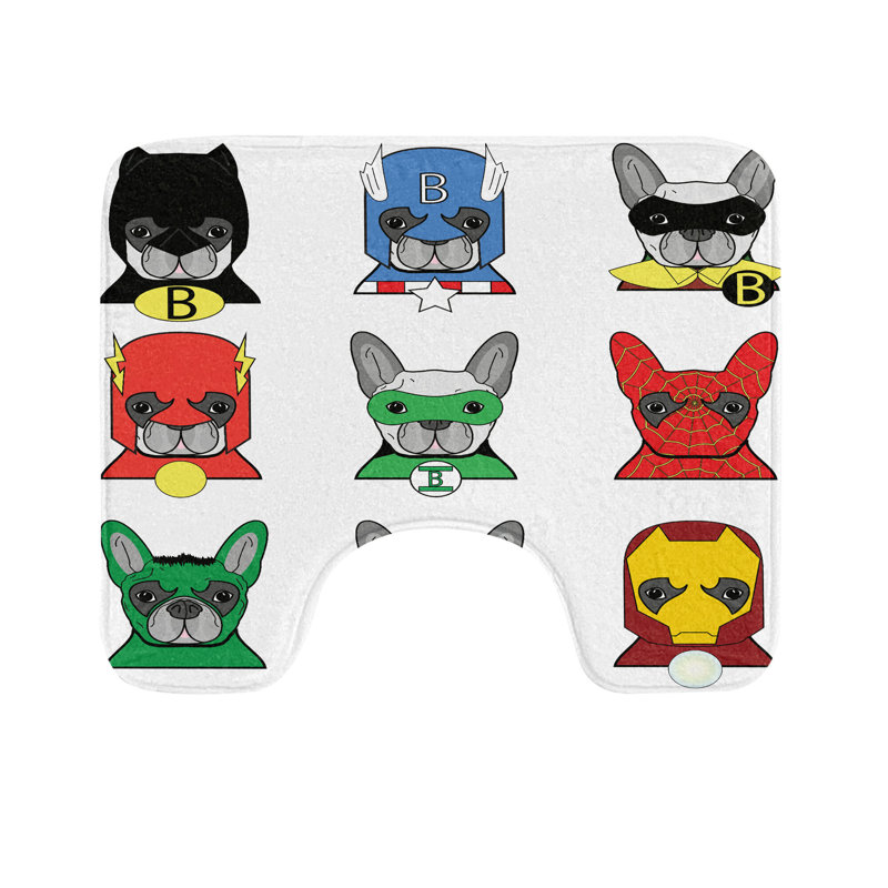 Tapis de salle de bain en U Superhero 20 "Multicolor