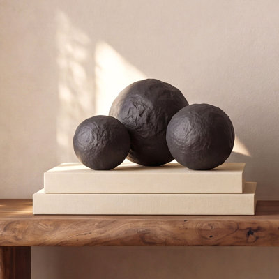 Balance Paper Mache Spheres-Set Of 3