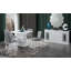 Buffet blanc Ariya avec rangement spacieux et design épuré pour les espaces de repas et de divertissement modernes