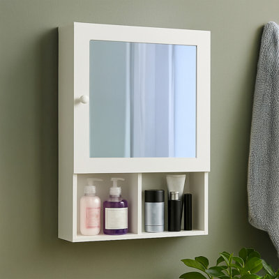 Surface Framed Mirrored Bathroom Cabinets with Mirror and 4
