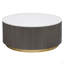 Table basse blanche et gris anthracite