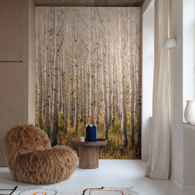 Orom II Collection Tall Trees 62.5-inches wide x 9.18-feet high 3-panel Wall Mural