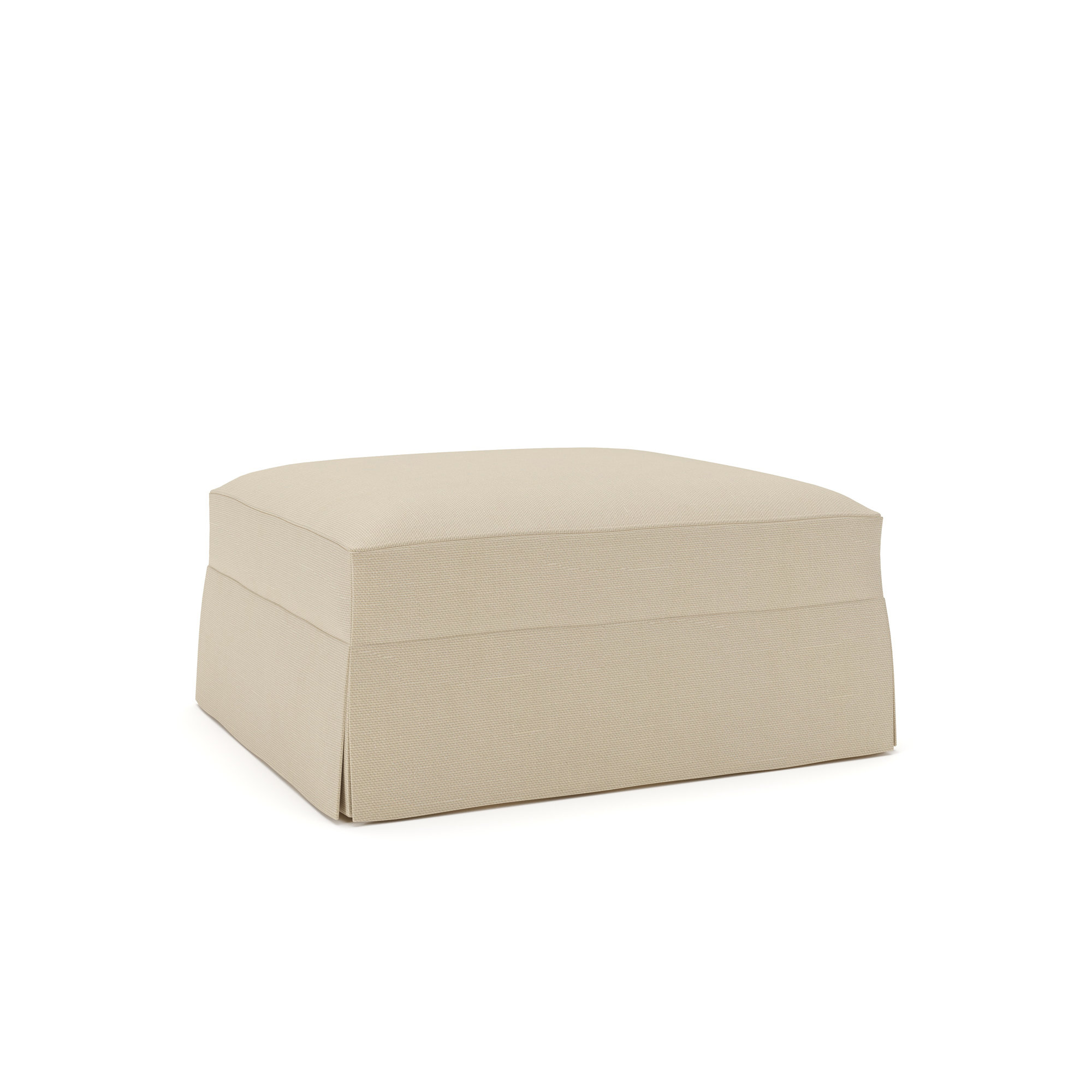 Lucia Upholstered Ottoman, Bayou Stone Canvas