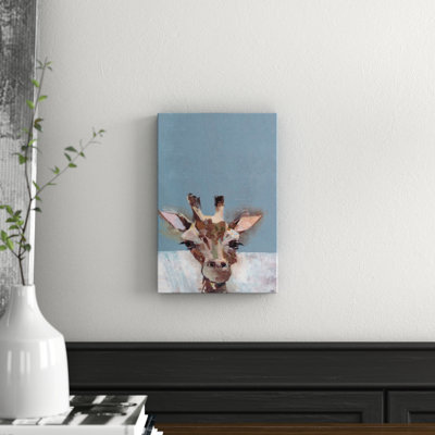 Bonjour Giraffe by Julia Posokhova - Wrapped Canvas Painting