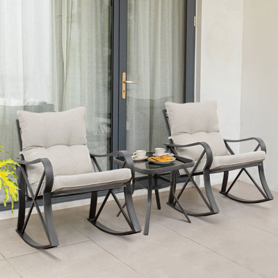 Fultonham 2 - Person Bistro Set with Cushions by Rosalind Wheeler