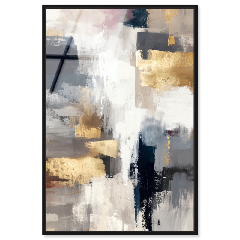 Décoration murale de bureau encadrée en acrylique doré, impression encadrée par Art Remedy, cadre noir, 30 x 45, Cadre noir