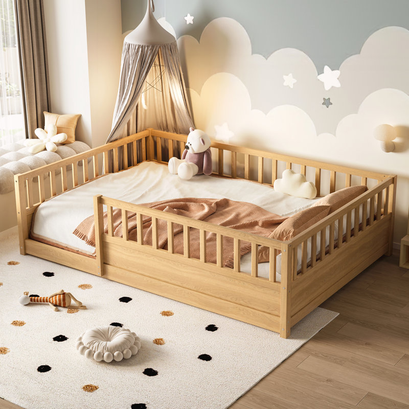Full Size Floor Bed, Natural, Full