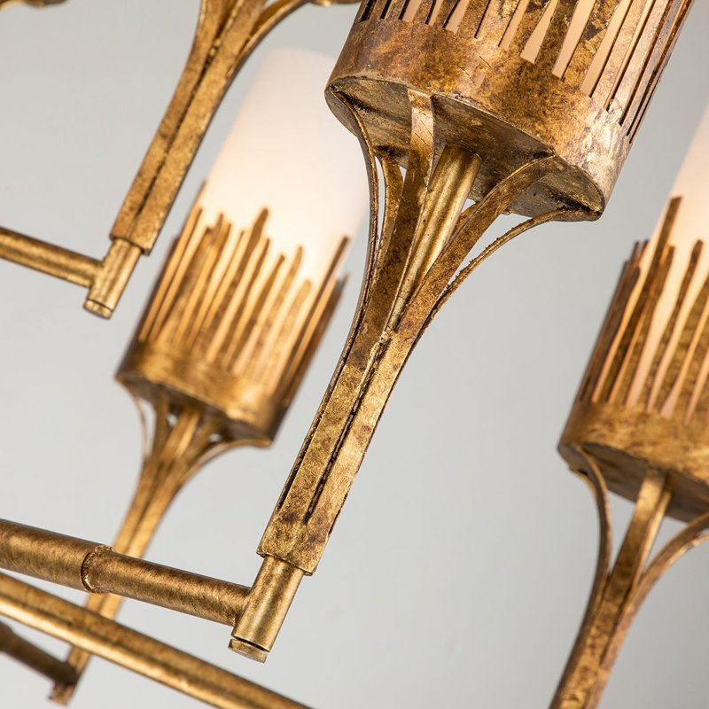 Sawgrass 9 - Light Unique Classic Chandelier, Gold Leaf