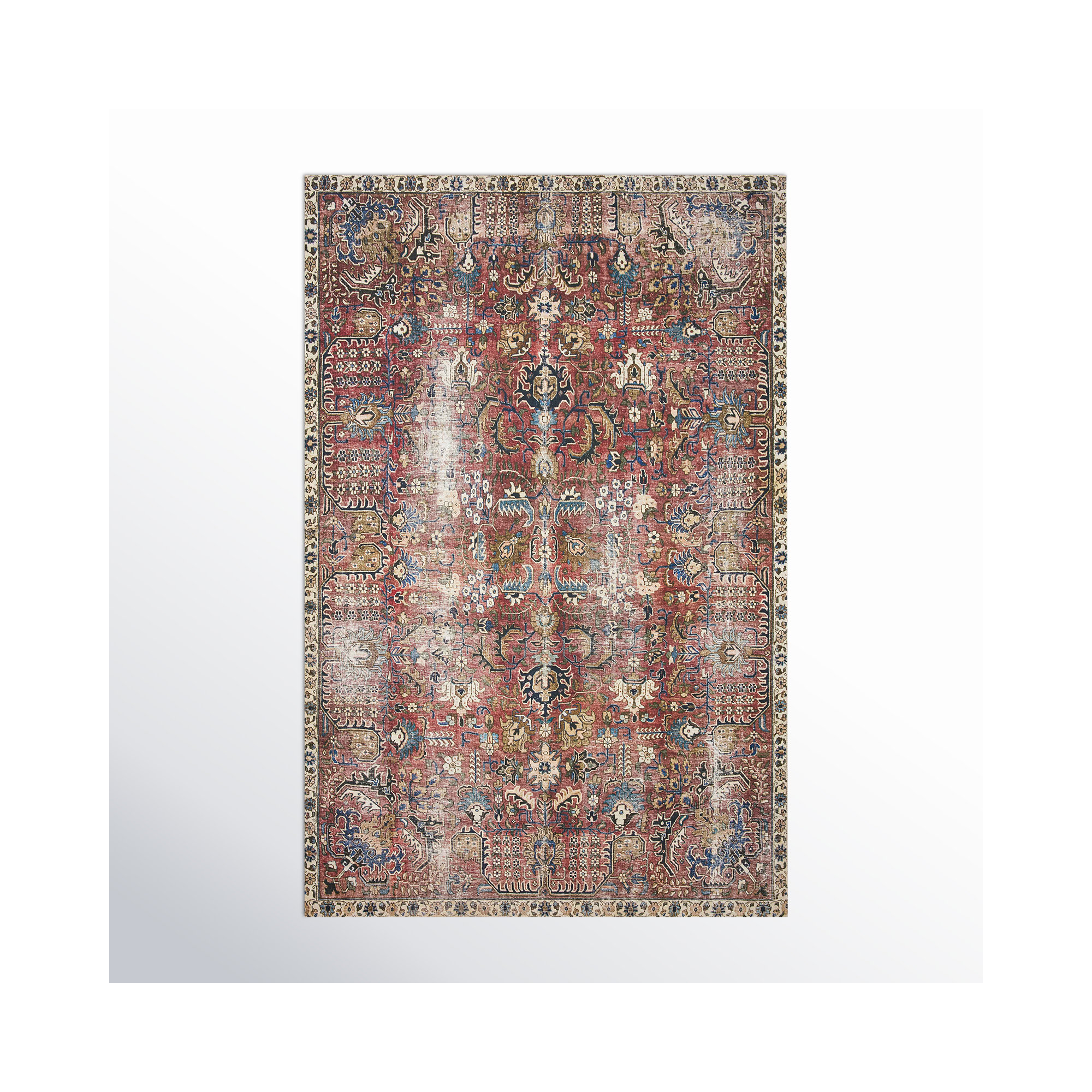 Chris Loves Julia x Loloi Jules Oriental Merlot Rug, Rectangle 5' x 7'6"