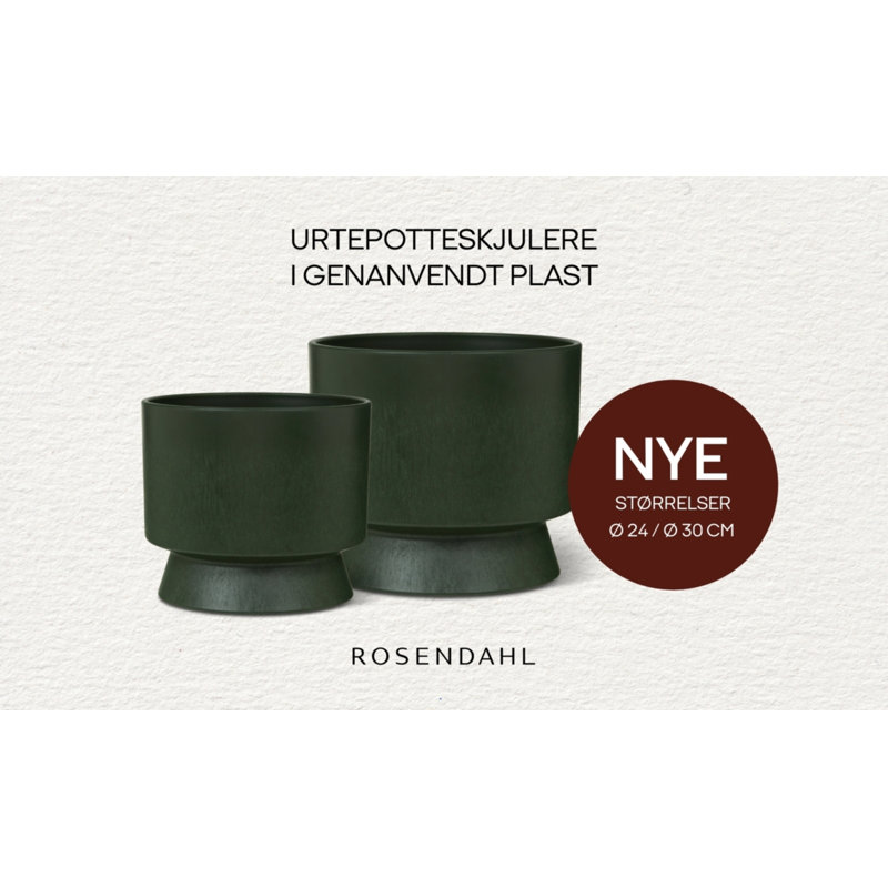 Recycled Planter, 8.3" H x 9.4" W x 9.4" D, Green