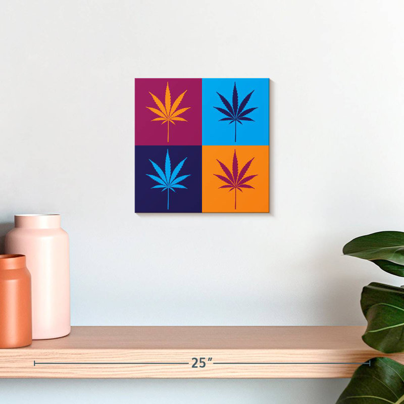 Colorful Cannabis, 10" H x 10" W