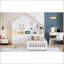 Lit plateforme simple blanc avec tiroirs, ports USB et amp; Tablettes - Meubles de chambre à coucher