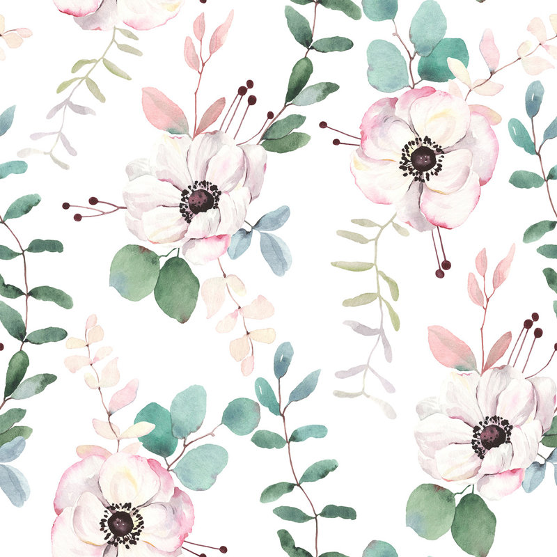 Floral Tile, 2.08' W x 10.42' L