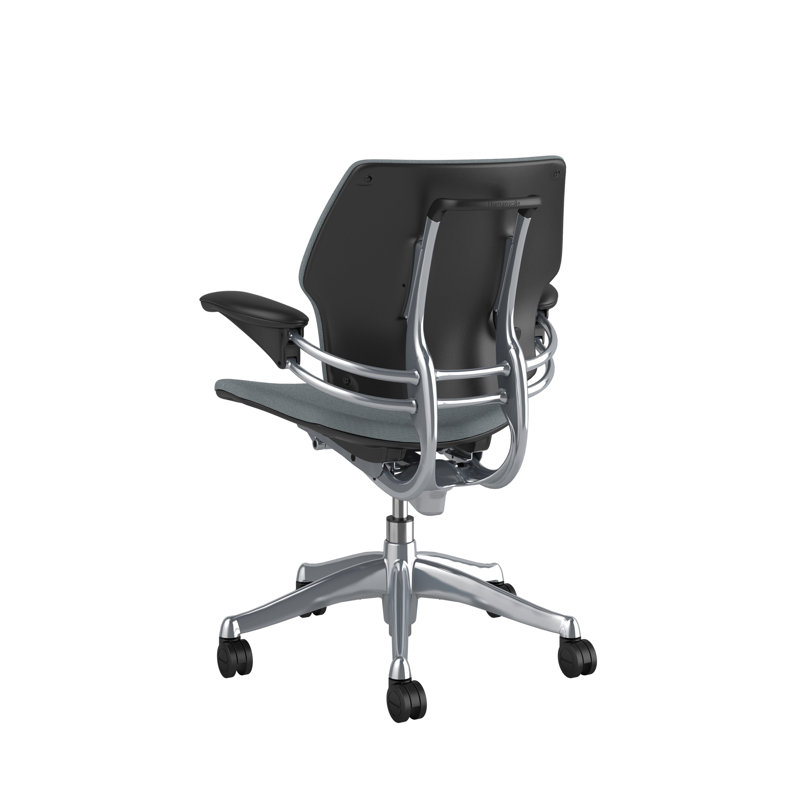 Freedom Task Chair, Pumpkin, Polished Aluminum/Graphite