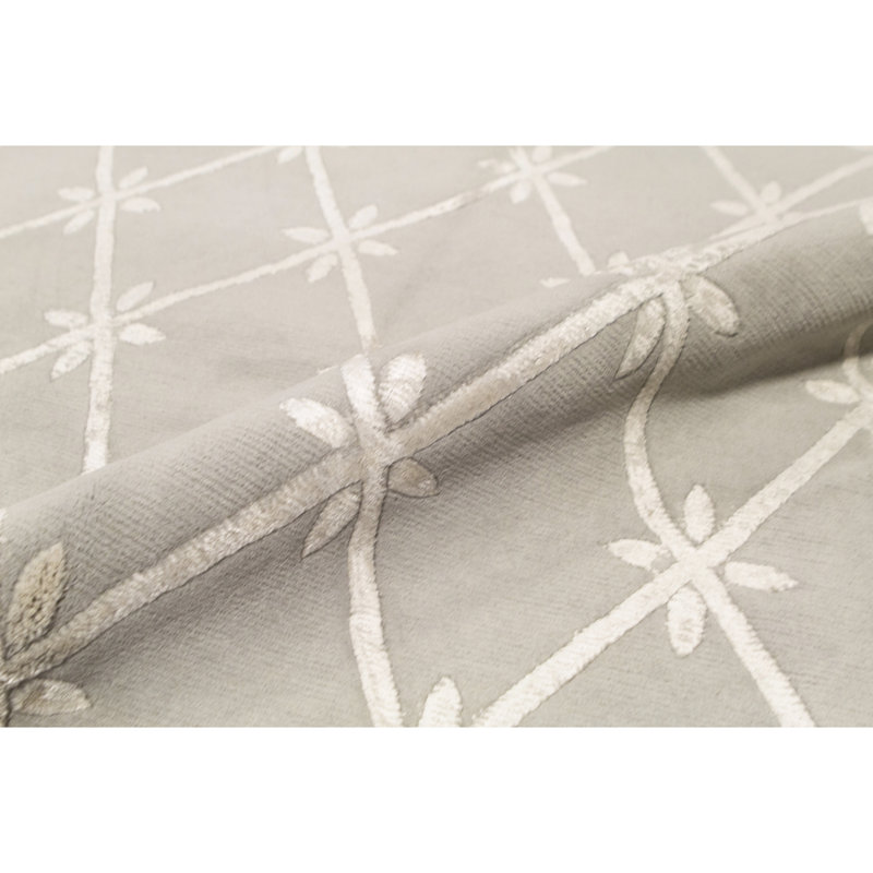 Damask Area Rug in Gray
