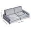 Housse modulaire grise 10 pièces - Molleton doux, mousse 28D haute densité, crée des fosses de châteaux de voitures, base large pour plus de stabilité, canapé à fermeture à glissière se transformant en lits de plancher, base centrale basse,