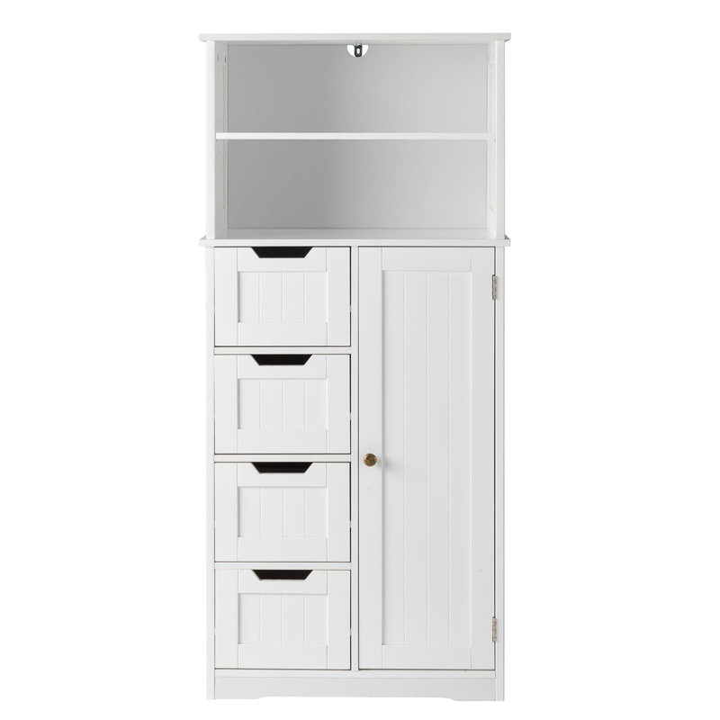 Armoire de plancher autoportante avec 4 tiroirs et 1 armoire