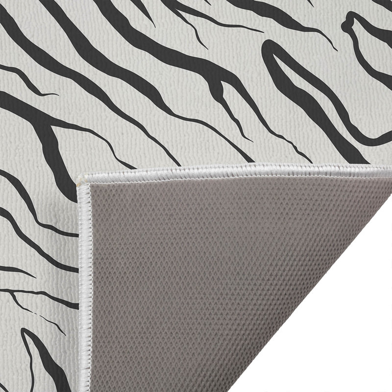 Paillasson Lush Cracks, Ivoire, gris anthracite, L 34 po x L 21 po