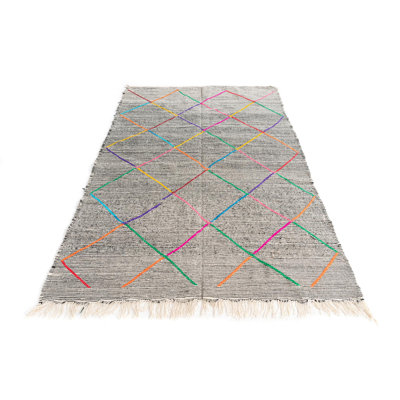 Tapis noir et blanc Oliver