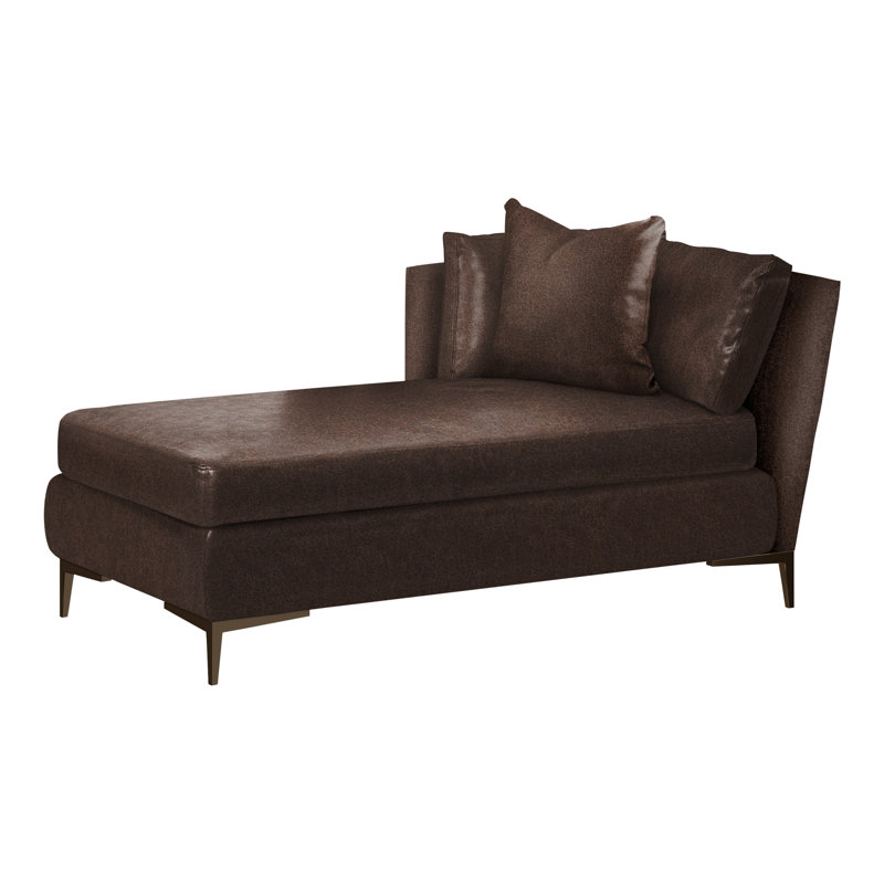 Chaise longue rembourrée Aiden, Orienté à gauche (vu de face), Hickory Cannon, Bronze Antique