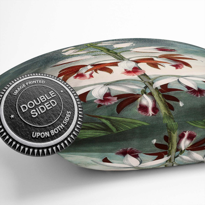Floral Square Throw Cushion, 40cm H x 40cm W x 15cm D