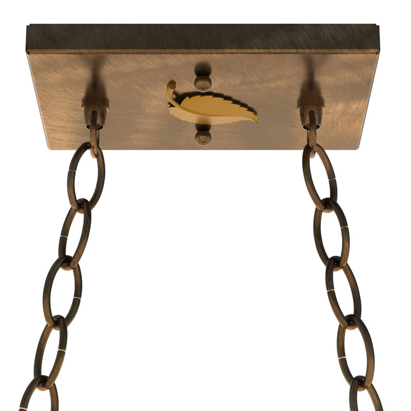 6 - Light Pendant, Silver, Antique Copper, Mica