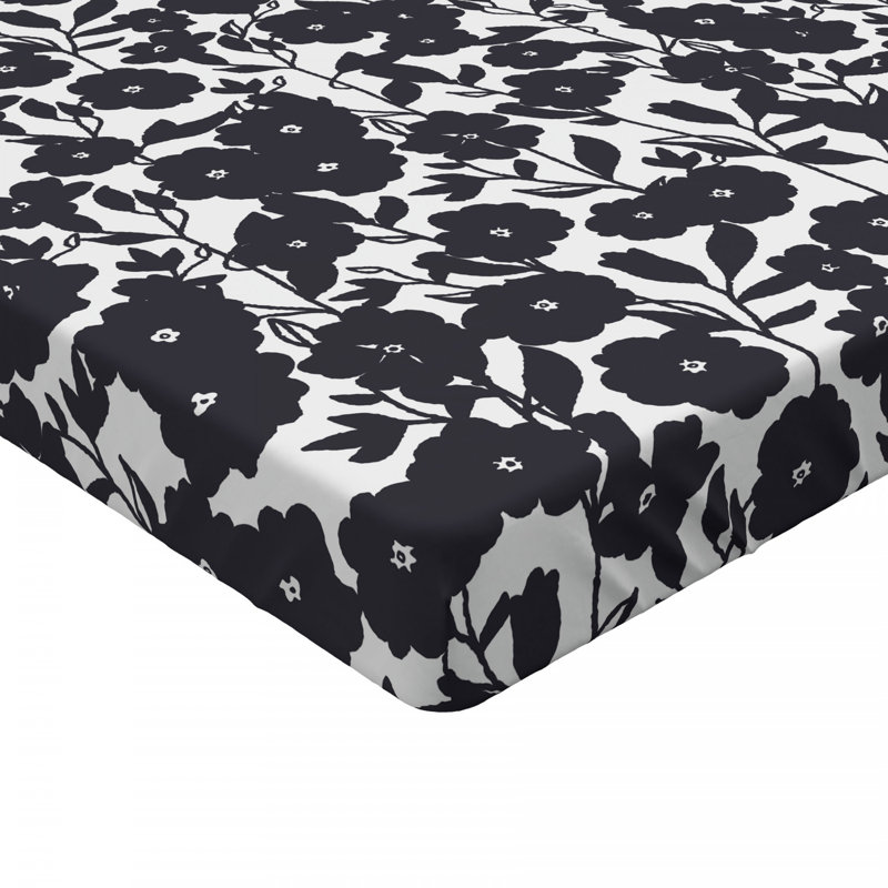 Microfiber Floral Fitted Sheet, Full Fitted Sheet
