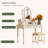 39.37"American-style white solid wood dressing table with mirror
