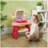 Qaba Vanity Set, Toddler Makeup Table with Faucet, Mirror, LED Light, Music, 23 Accessories, Pretend Play Set for Girls 3-6 Years-1362380658