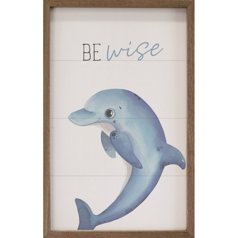 Be Wise Dolphin - blanc, H 8 po x l 5 po