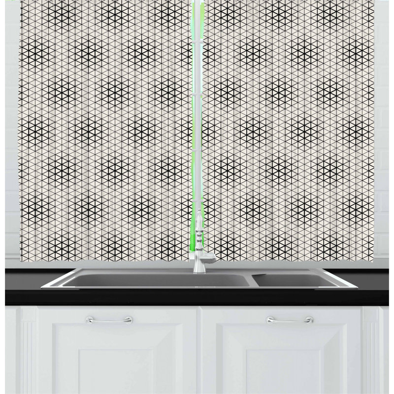 Geometric Tailored Kitchen Curtain