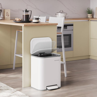 Stainless Steel Step On Trash Can with Fingerprint Resistant