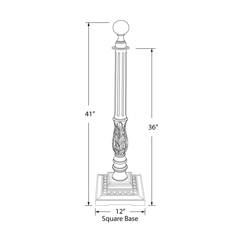 Produits architecturaux par Outwater L.L.C. Poteau H 41 x l 13,75