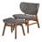 Leonid Upholstered Side Chair with Ottoman