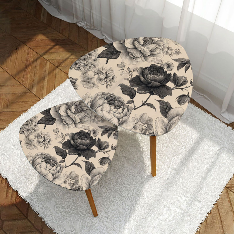Ensemble de 2 tables basses gigognes Triangle