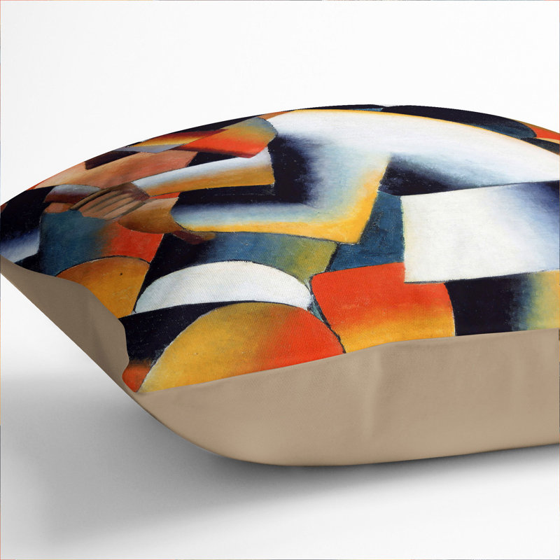 The Woodcutter Abstract Scatter Cushion with Filling, 40cm H x 40cm W x 15cm D, Stone