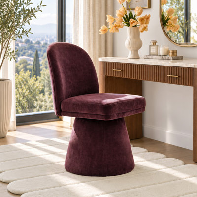 Upholstered 360°Swivel Vanity Chair