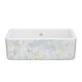 Lancaster 30" Single Bowl Farmhouse Apron Front Fireclay Kitchen Sink With Patina Design
