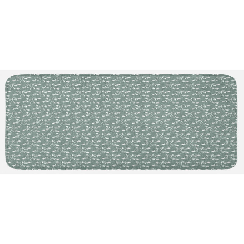 Traditional Solid Color Polyester Kitchen Mat