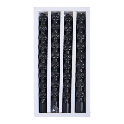 Skeleton Taper Candles   Long Halloween Wax Candles   Gothic Skull Candle Decor   Creepy Skeleton-Shaped Candles