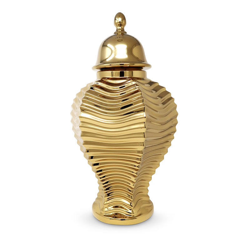 Pot à gingembre en céramique Gints, H 18 po x l 9,8 po x P 8,6 po