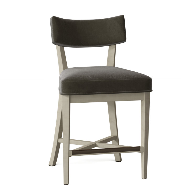 Juliet Upholstered Stool with Solid Wood Frame, Straw (3162 08), Montego Bay, Counter Stool (25.5" Seat Height)